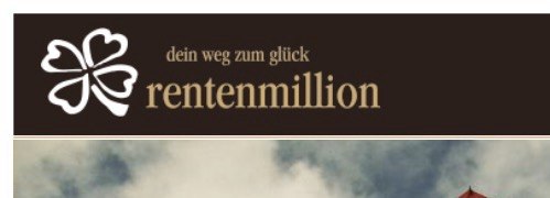 Vorschau der Rentenmillion-Startseite